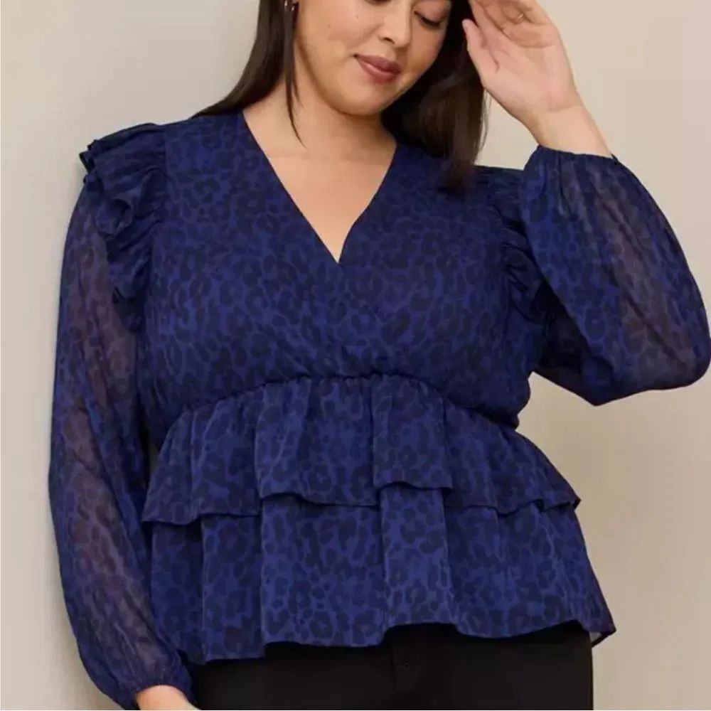 Torrid chiffon tiered blouse